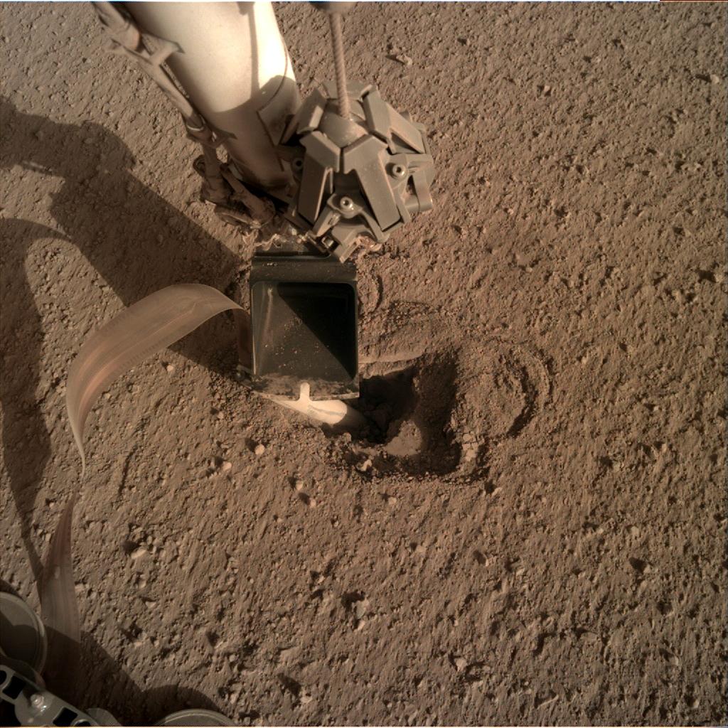 Nasa's Mars lander InSight acquired this image using its Instrument Deployment Camera on Sol 482