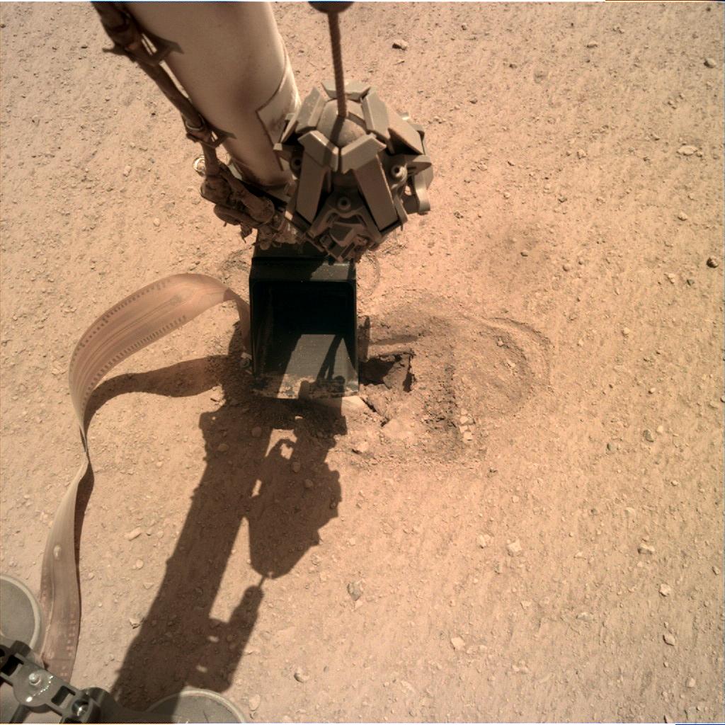Nasa's Mars lander InSight acquired this image using its Instrument Deployment Camera on Sol 490