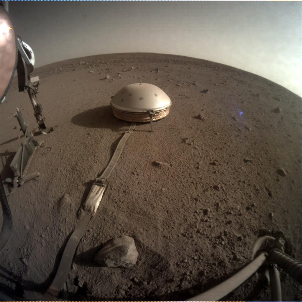Nasa's Mars lander InSight acquired this image using its Instrument Context Camera on Sol 492