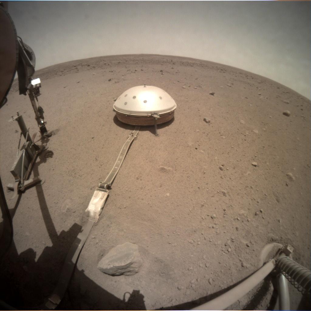 Nasa's Mars lander InSight acquired this image using its Instrument Context Camera on Sol 497