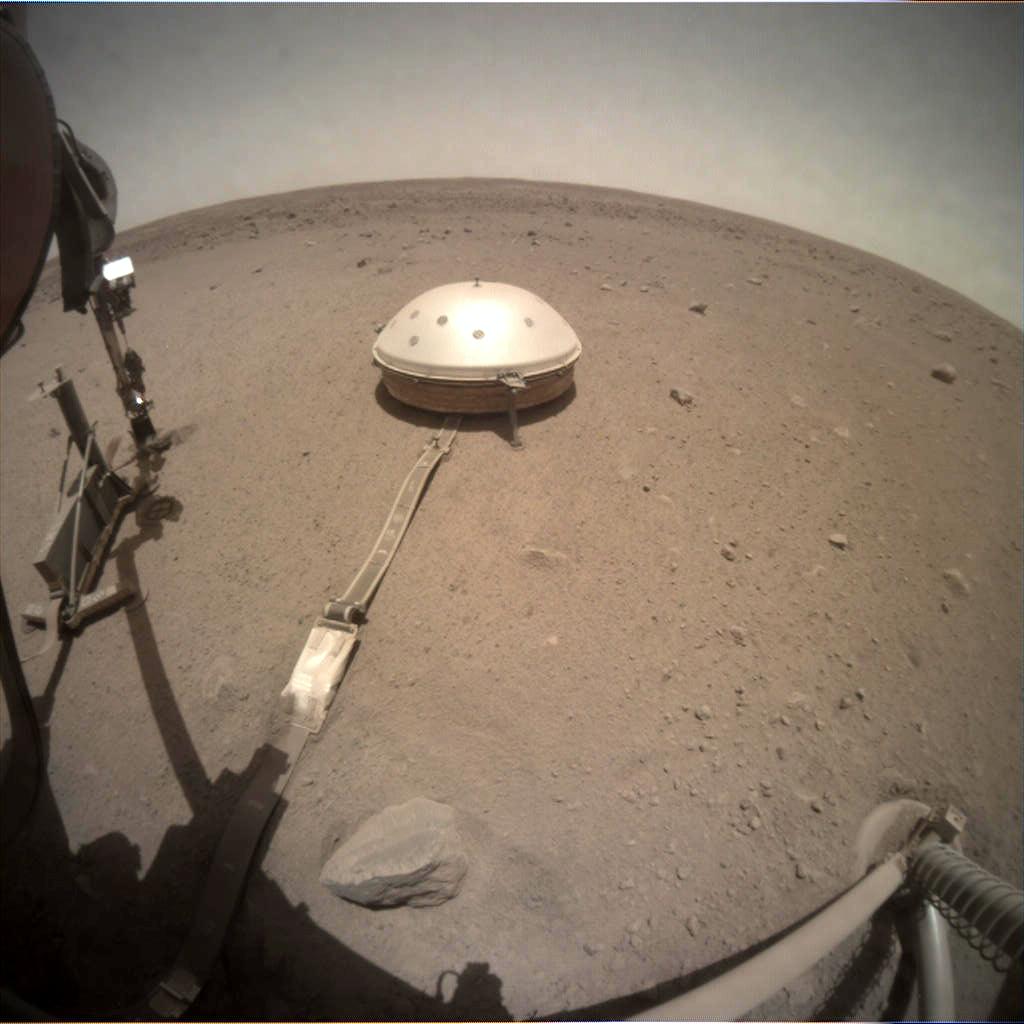 Nasa's Mars lander InSight acquired this image using its Instrument Context Camera on Sol 501