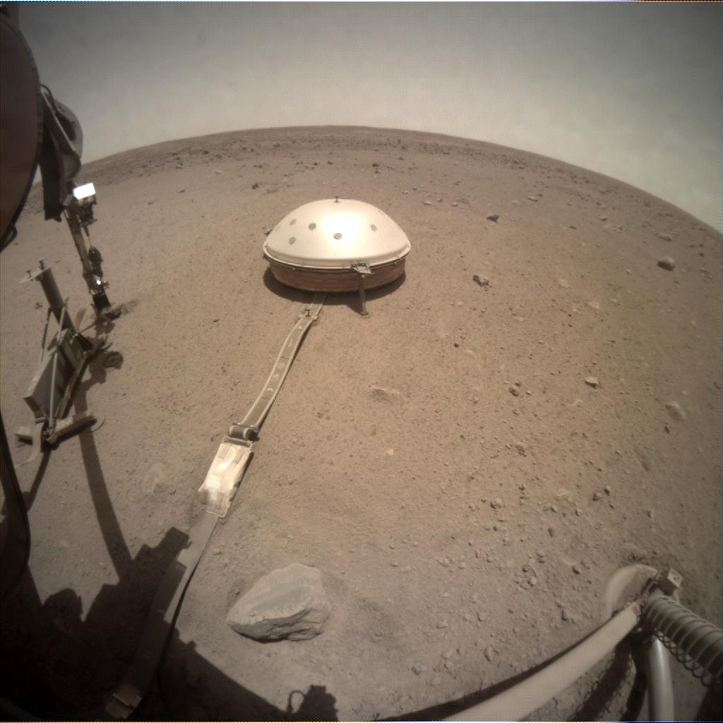 Nasa's Mars lander InSight acquired this image using its Instrument Context Camera on Sol 504