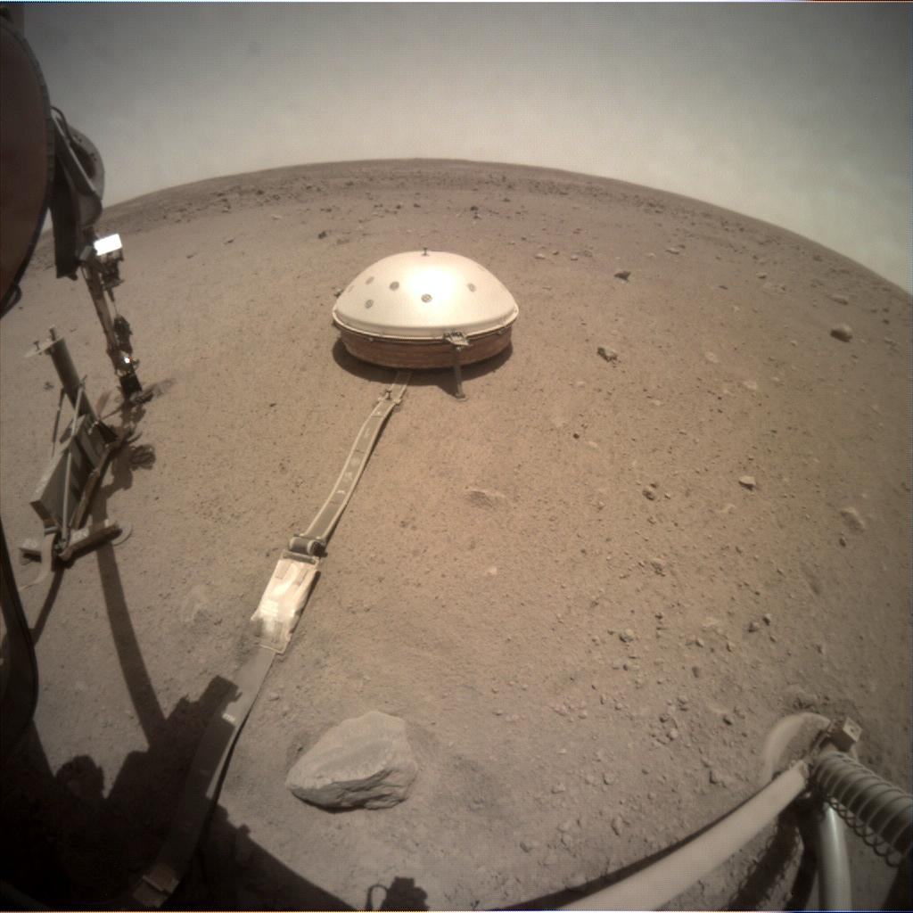 Nasa's Mars lander InSight acquired this image using its Instrument Context Camera on Sol 510