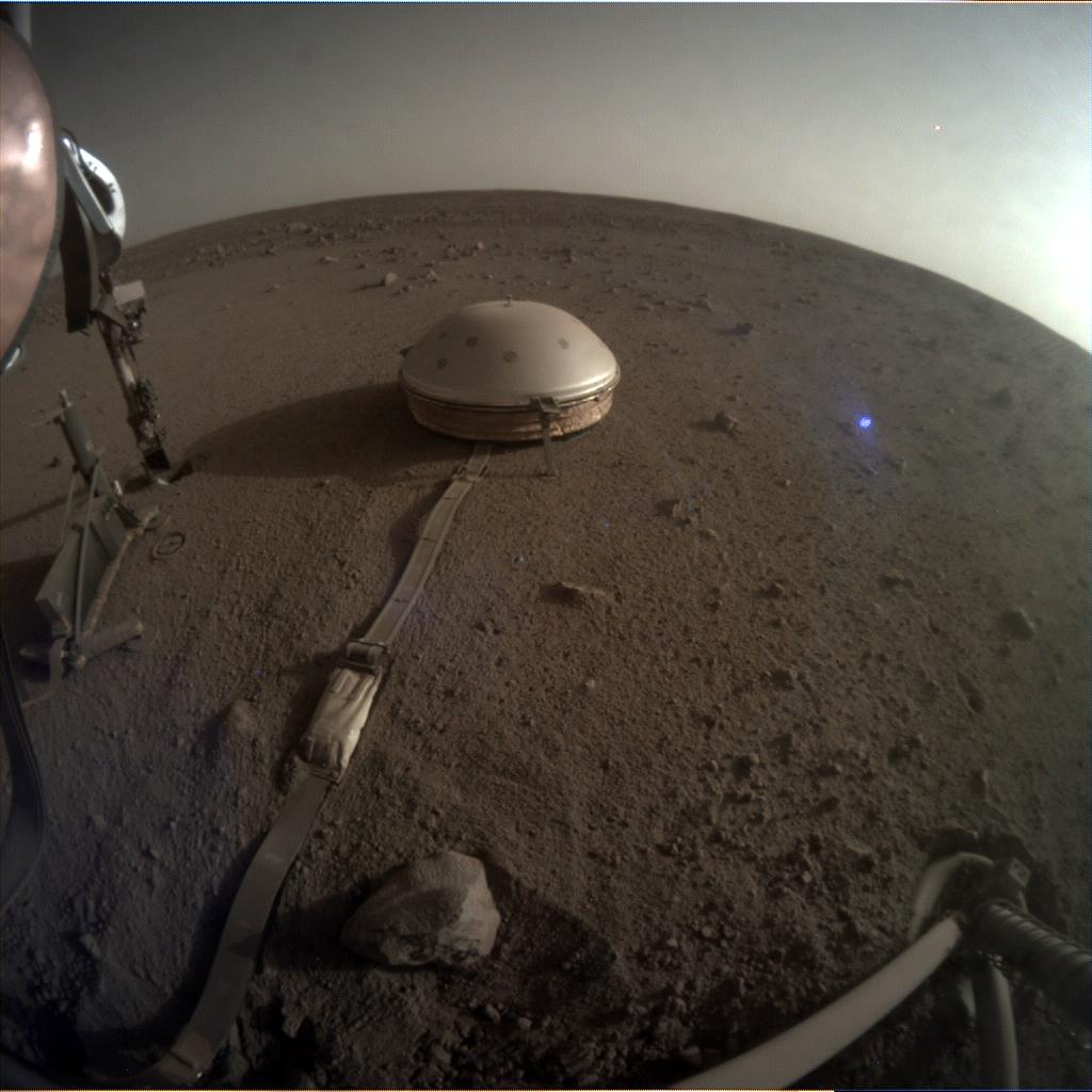 Nasa's Mars lander InSight acquired this image using its Instrument Context Camera on Sol 512