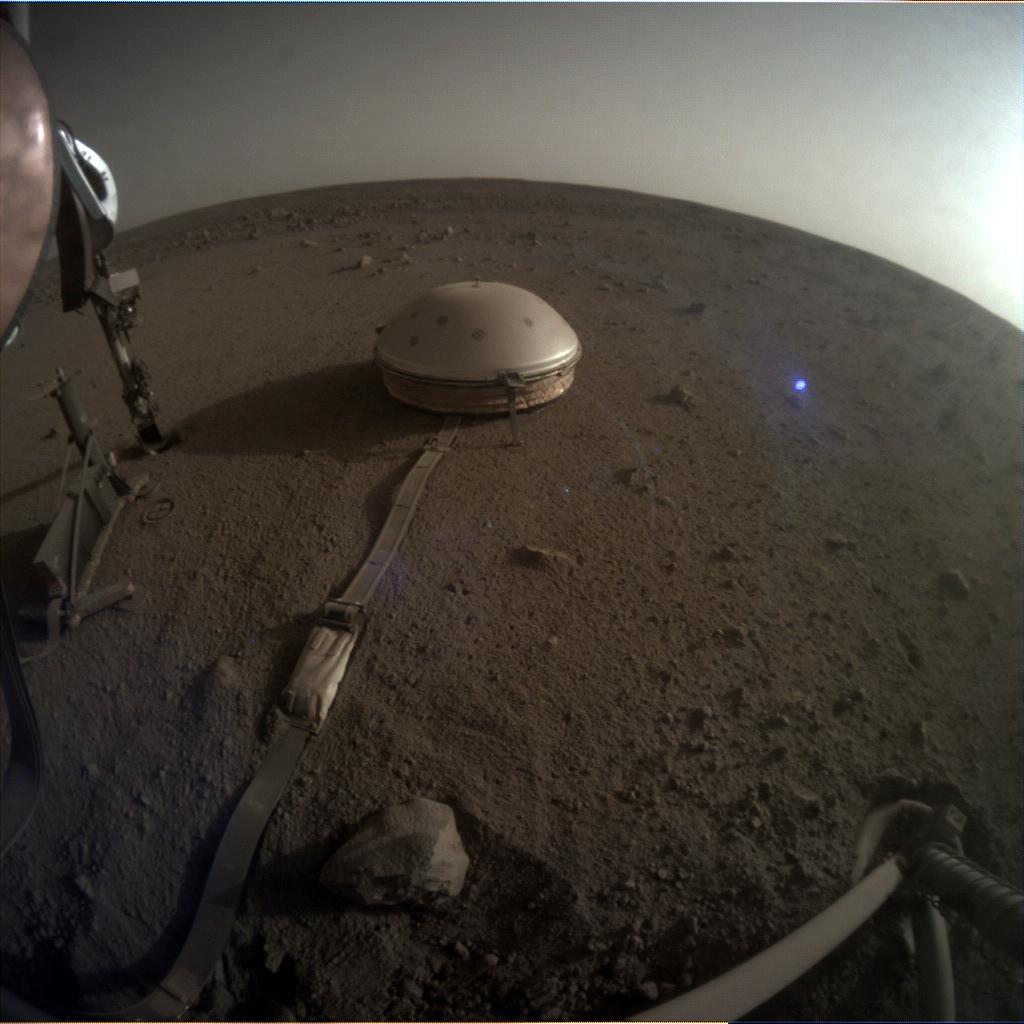 Nasa's Mars lander InSight acquired this image using its Instrument Context Camera on Sol 528