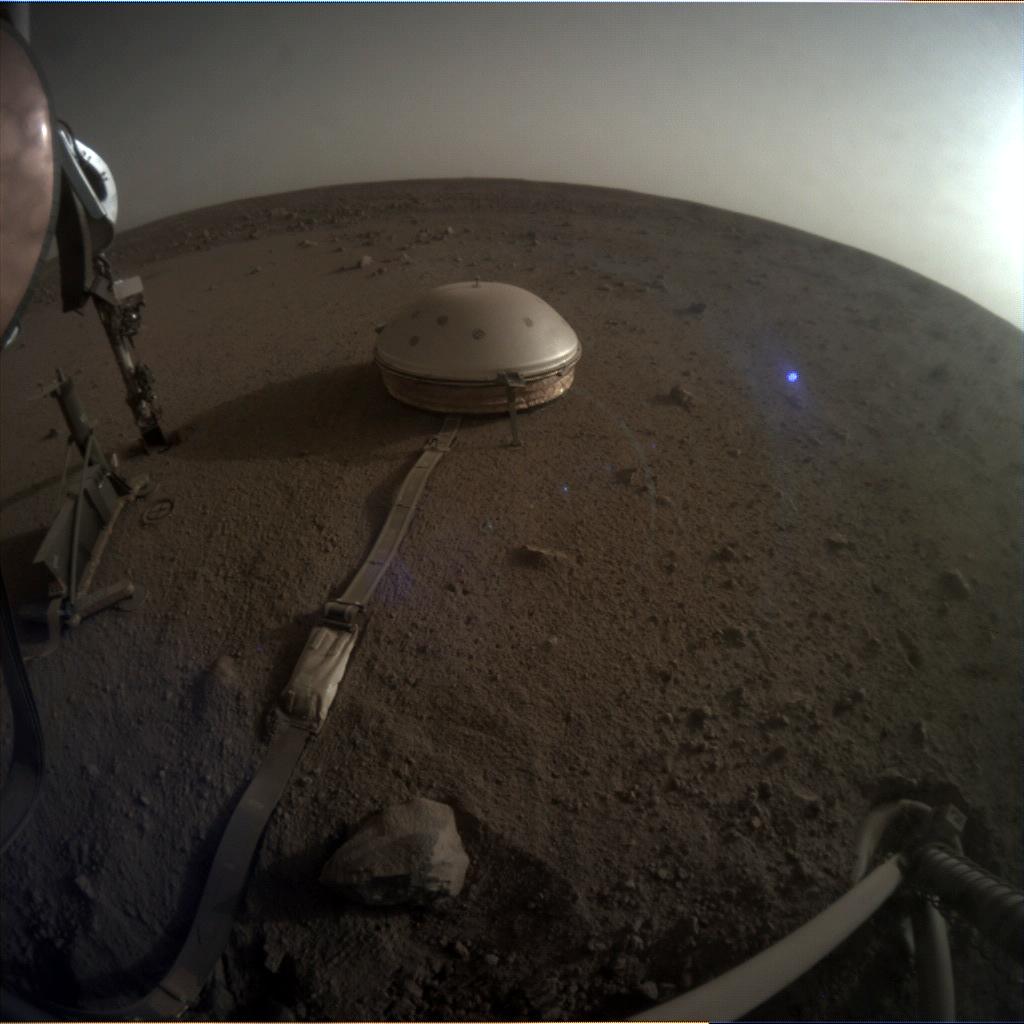 Nasa's Mars lander InSight acquired this image using its Instrument Context Camera on Sol 539