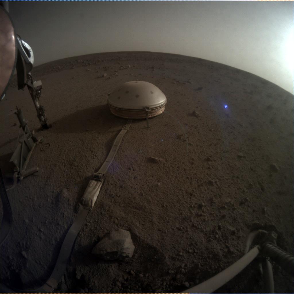 Nasa's Mars lander InSight acquired this image using its Instrument Context Camera on Sol 547