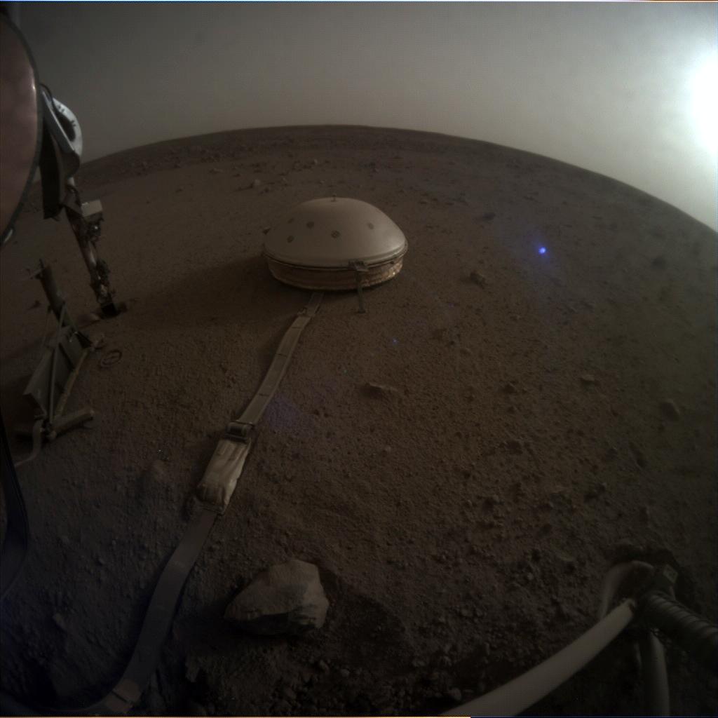 Nasa's Mars lander InSight acquired this image using its Instrument Context Camera on Sol 565