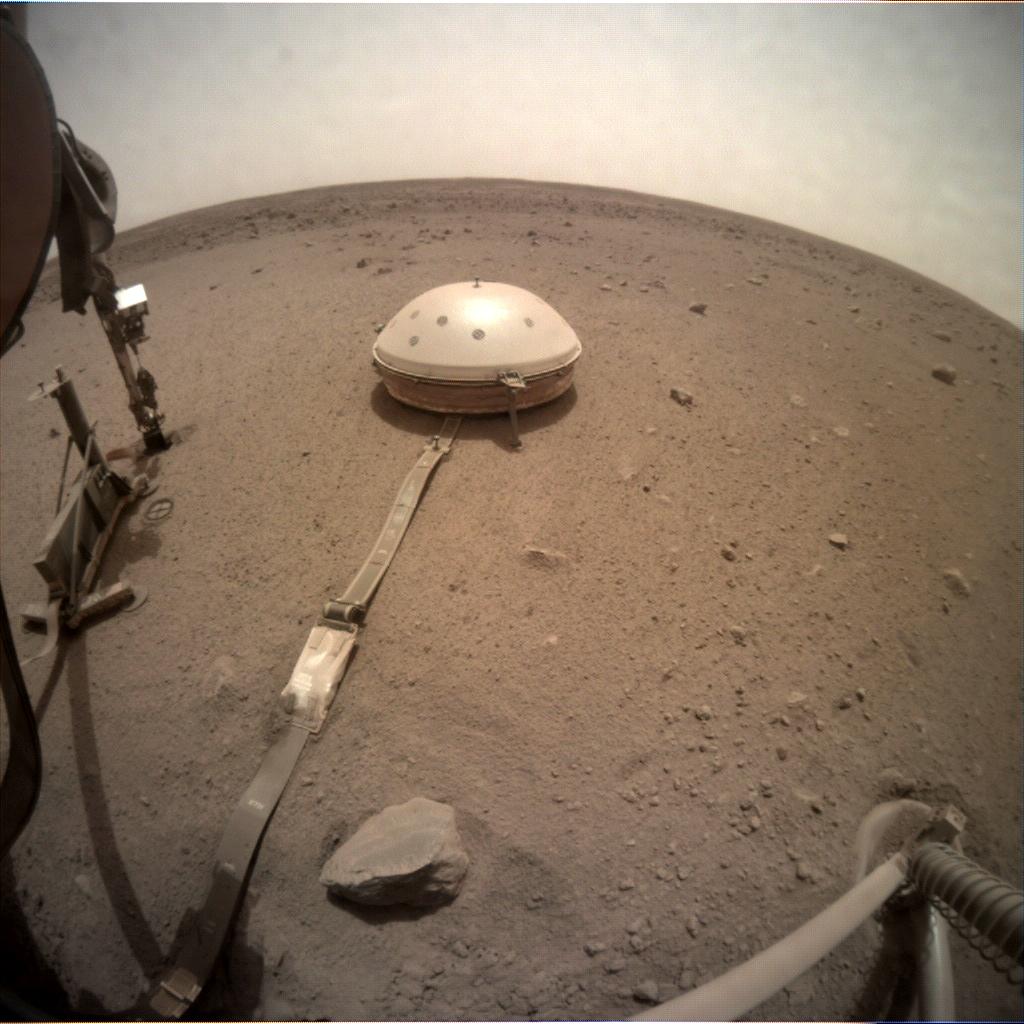 Nasa's Mars lander InSight acquired this image using its Instrument Context Camera on Sol 574