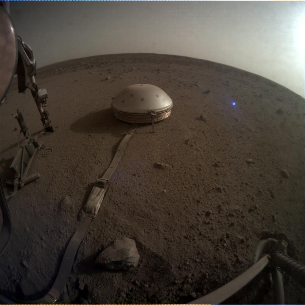 Nasa's Mars lander InSight acquired this image using its Instrument Context Camera on Sol 721