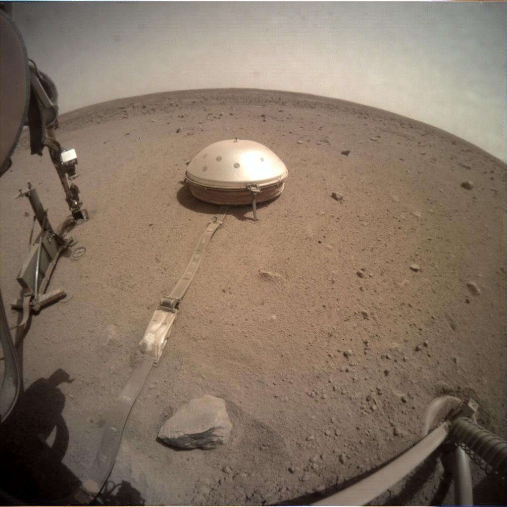 Nasa's Mars lander InSight acquired this image using its Instrument Context Camera on Sol 754