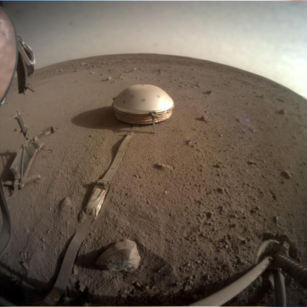 Nasa's Mars lander InSight acquired this image using its Instrument Context Camera on Sol 793