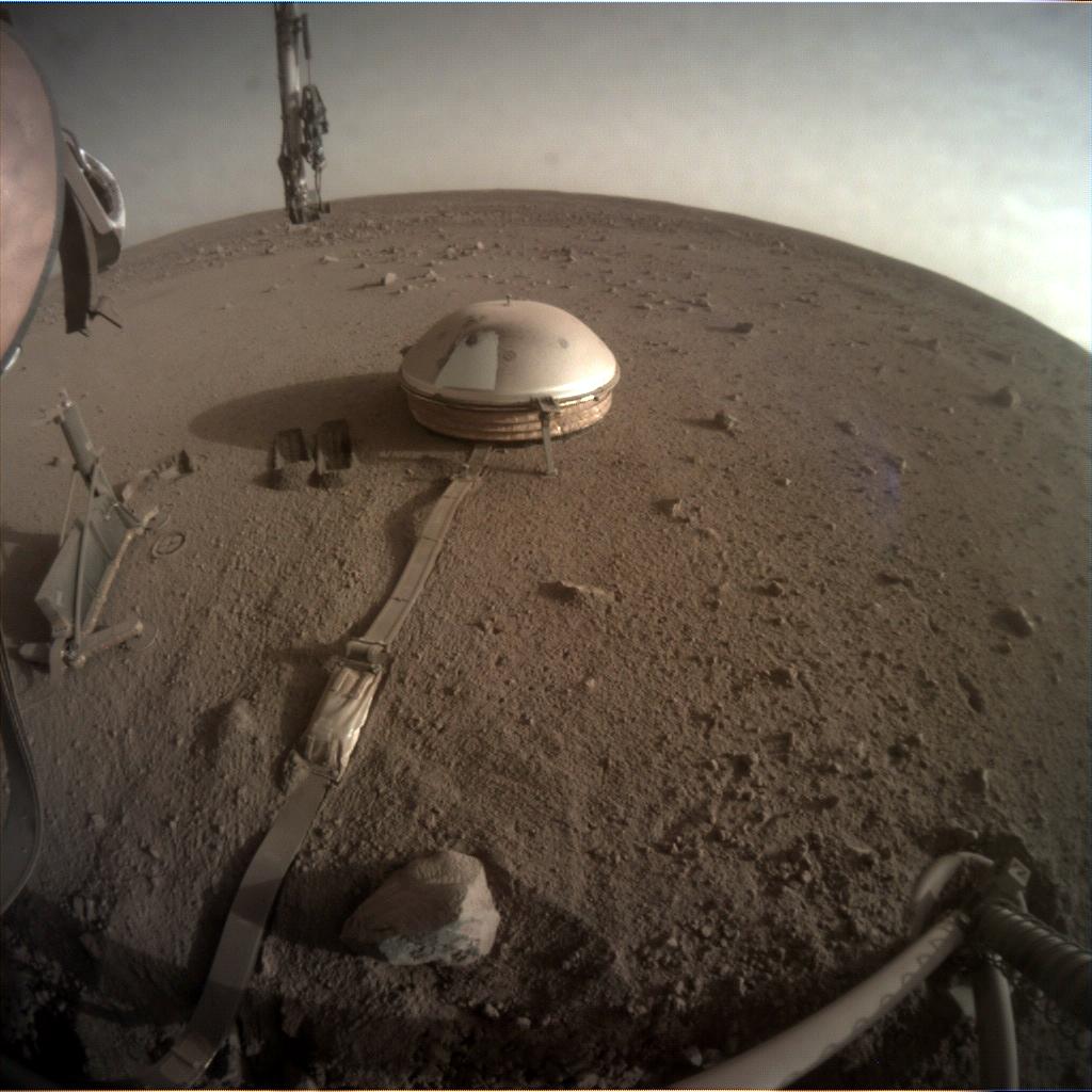 Nasa's Mars lander InSight acquired this image using its Instrument Context Camera on Sol 817