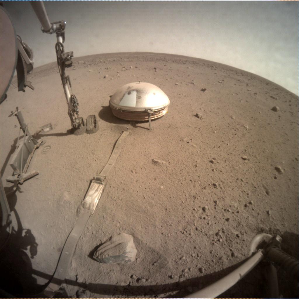 Nasa's Mars lander InSight acquired this image using its Instrument Context Camera on Sol 822