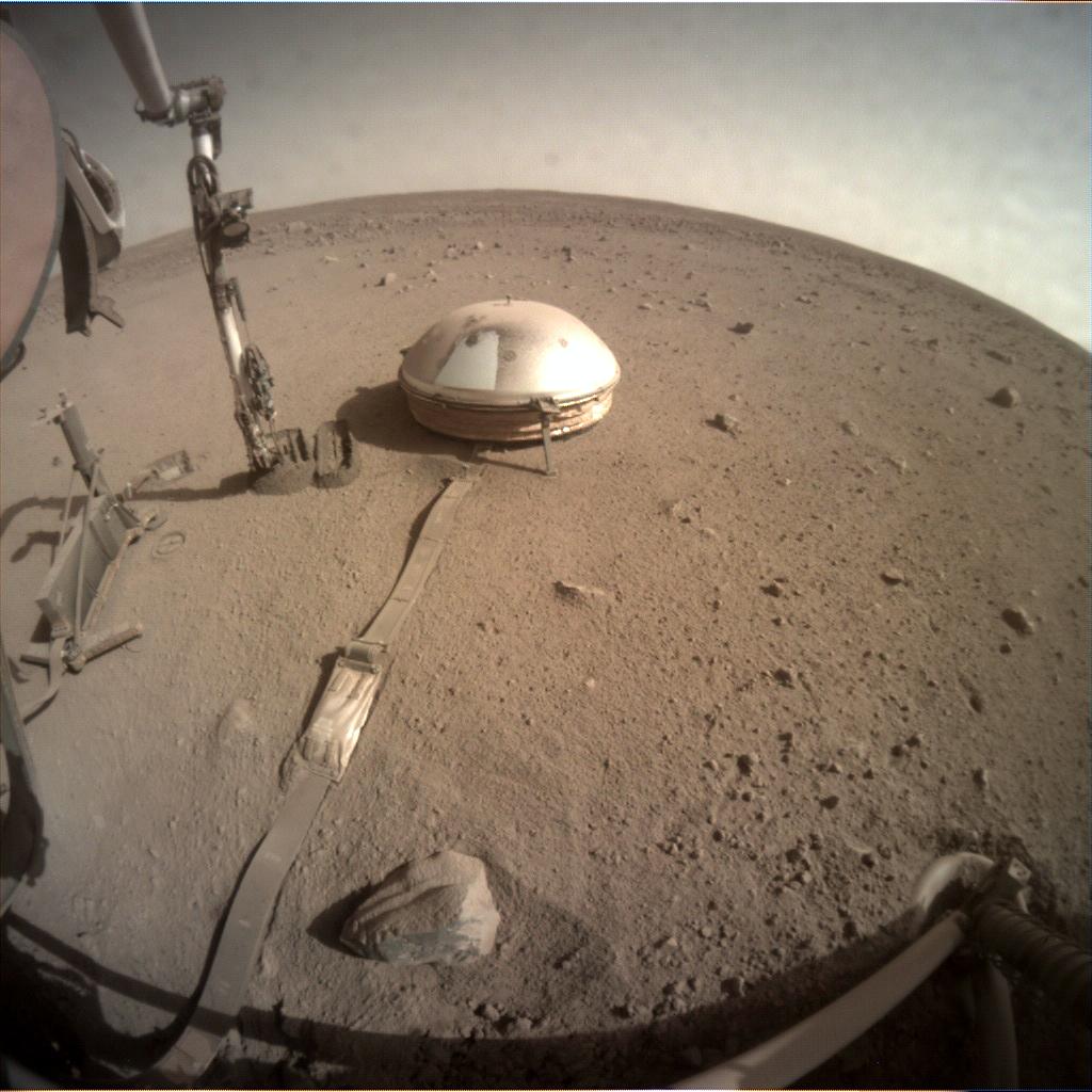 Nasa's Mars lander InSight acquired this image using its Instrument Context Camera on Sol 822