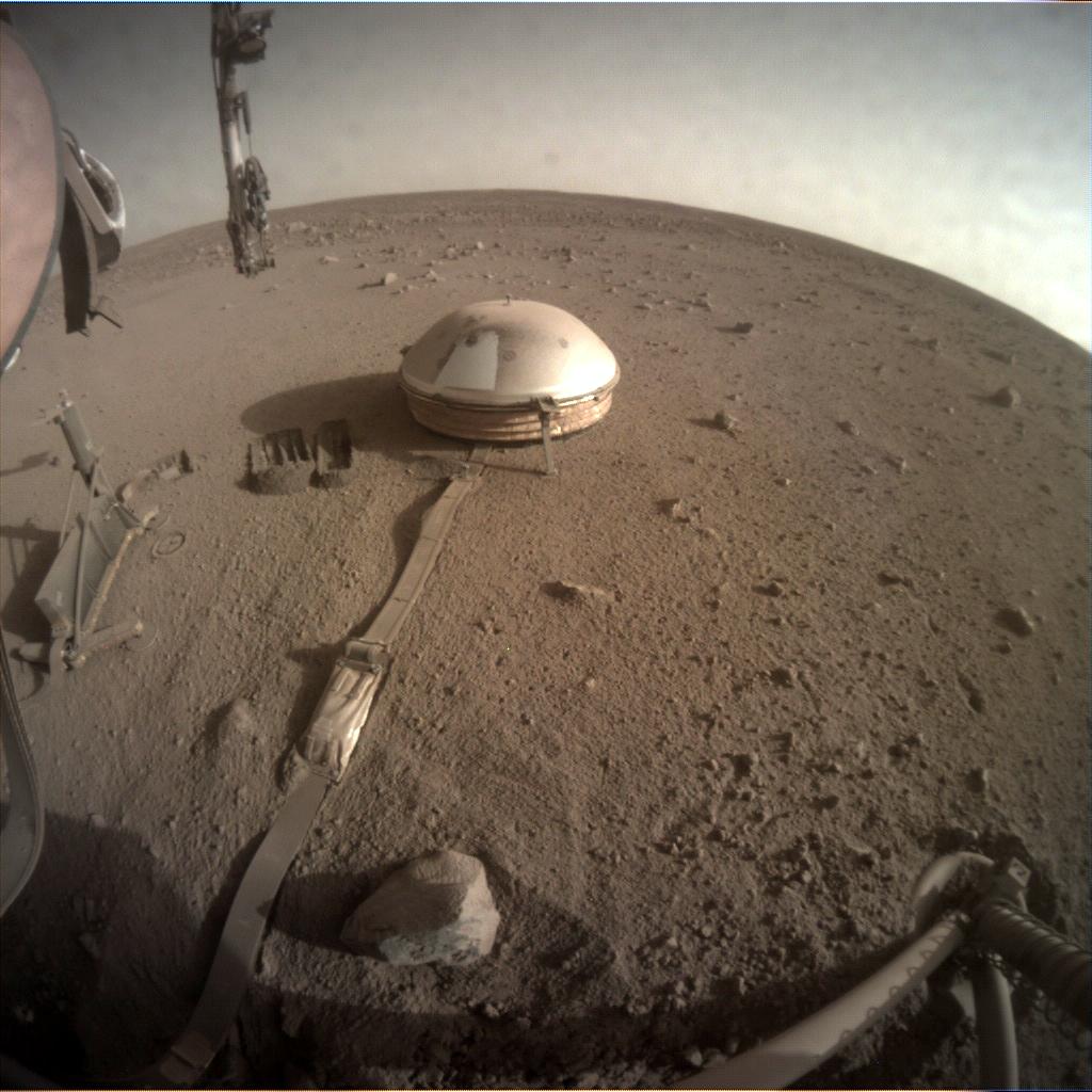 Nasa's Mars lander InSight acquired this image using its Instrument Context Camera on Sol 827