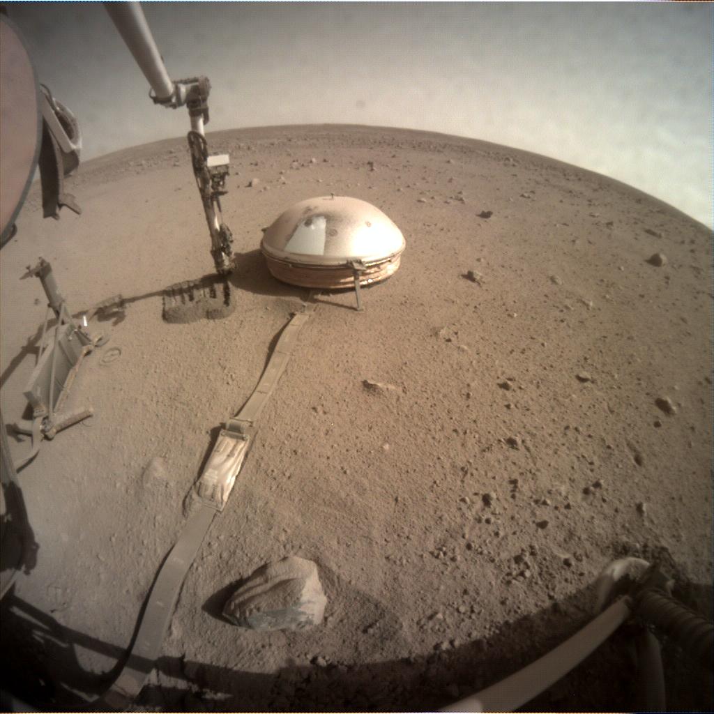Nasa's Mars lander InSight acquired this image using its Instrument Context Camera on Sol 829