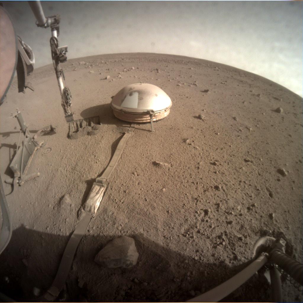 Nasa's Mars lander InSight acquired this image using its Instrument Context Camera on Sol 846