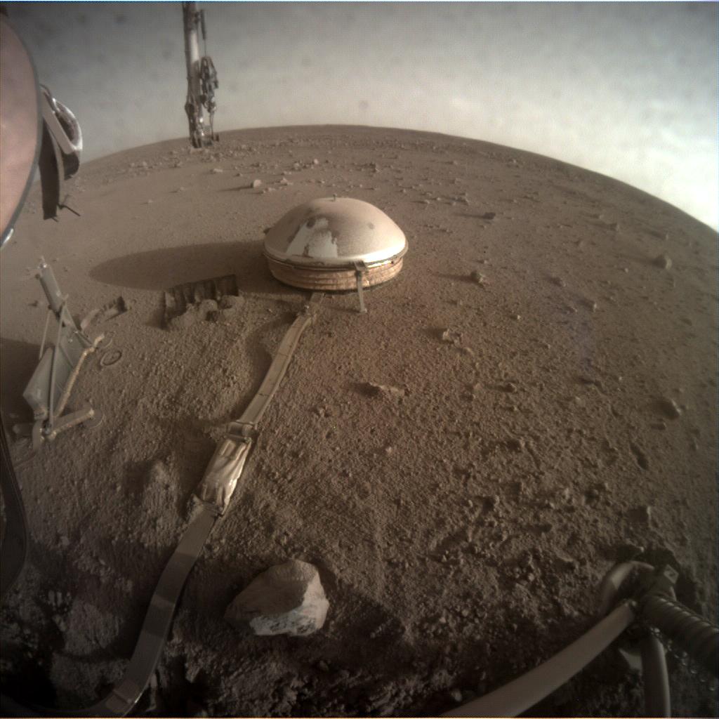 Nasa's Mars lander InSight acquired this image using its Instrument Context Camera on Sol 850
