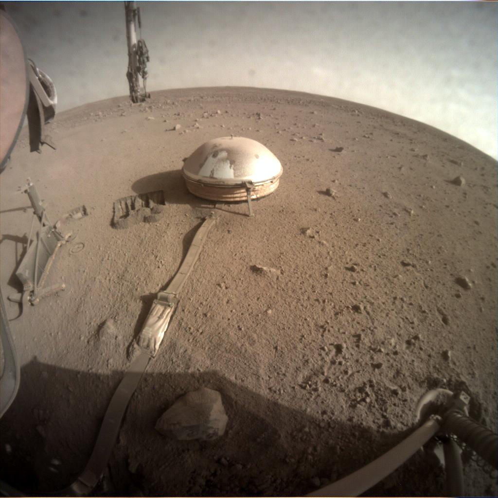 Nasa's Mars lander InSight acquired this image using its Instrument Context Camera on Sol 852