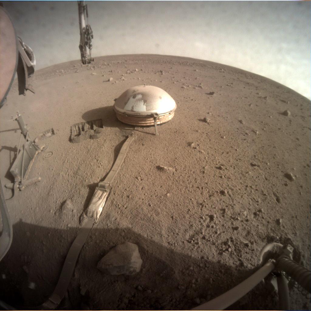 Nasa's Mars lander InSight acquired this image using its Instrument Context Camera on Sol 855