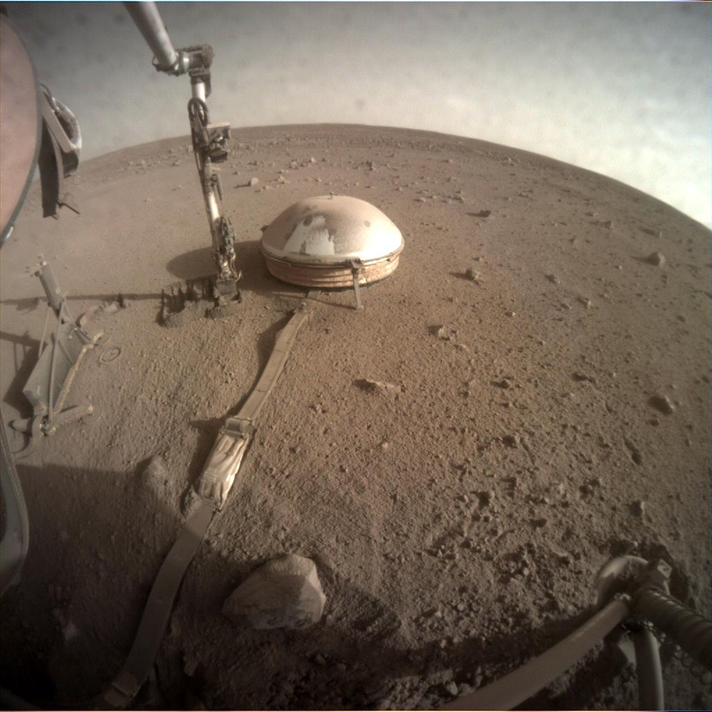 Nasa's Mars lander InSight acquired this image using its Instrument Context Camera on Sol 856