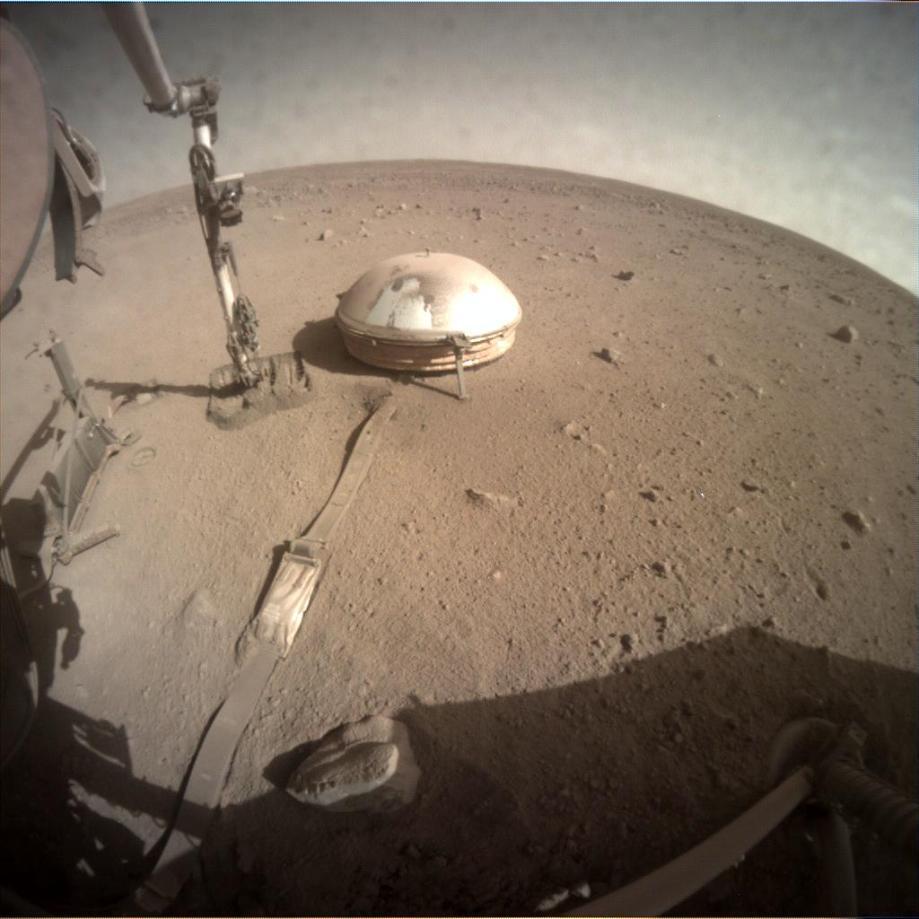 Nasa's Mars lander InSight acquired this image using its Instrument Context Camera on Sol 891