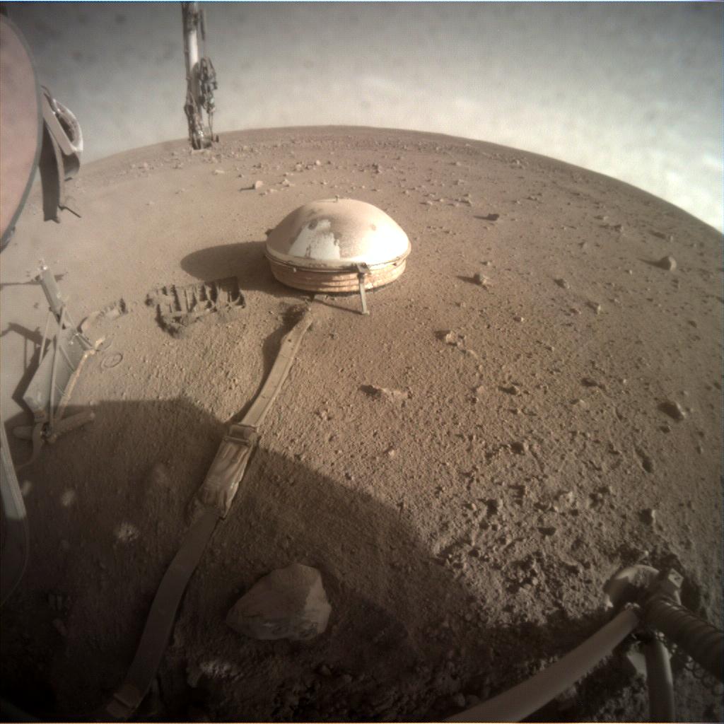 Nasa's Mars lander InSight acquired this image using its Instrument Context Camera on Sol 908