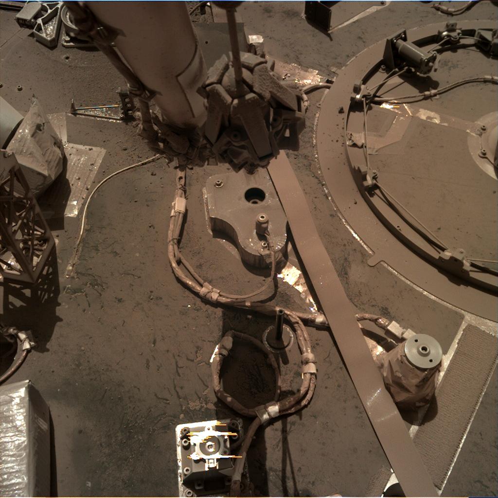 Nasa's Mars lander InSight acquired this image using its Instrument Deployment Camera on Sol 939