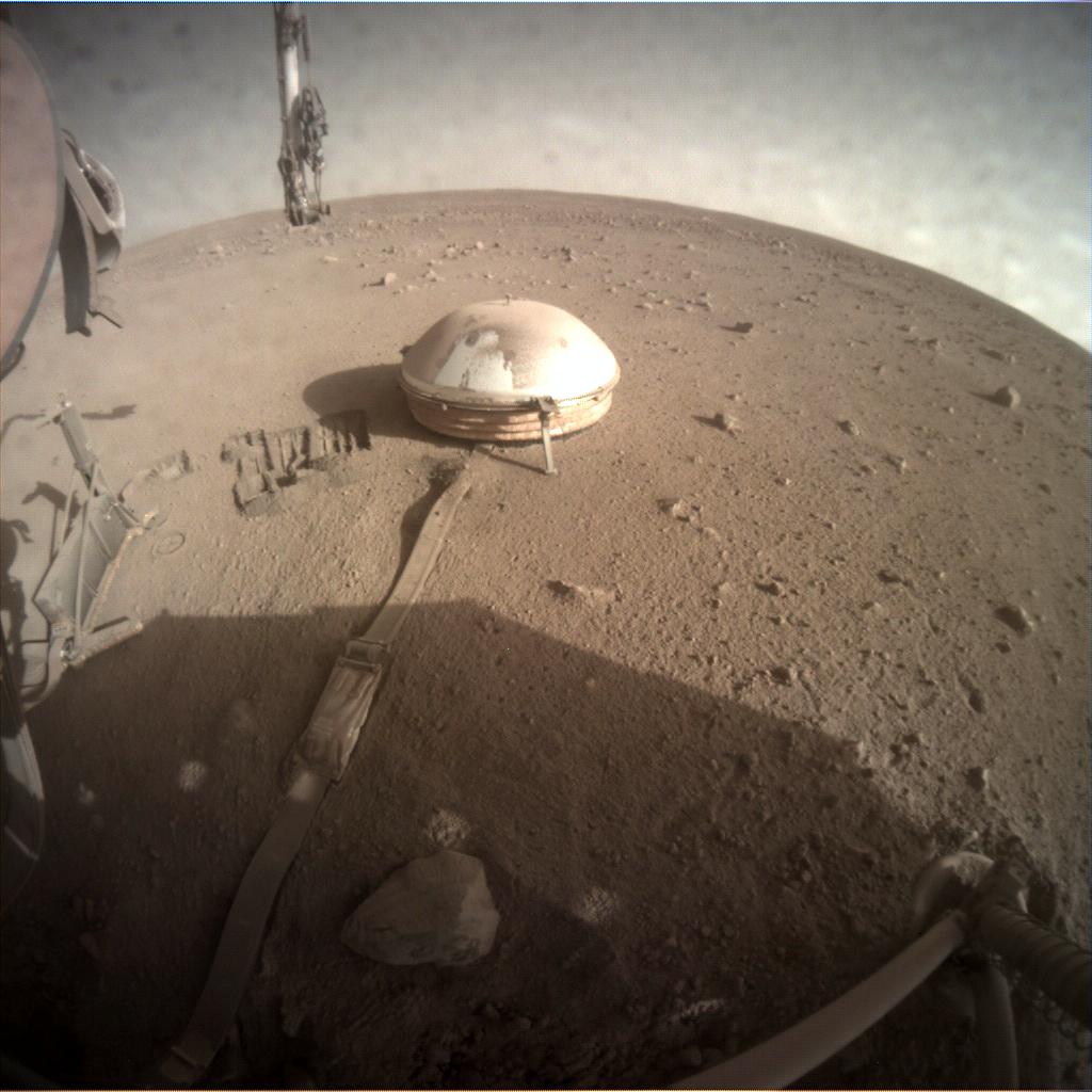 Nasa's Mars lander InSight acquired this image using its Instrument Context Camera on Sol 975