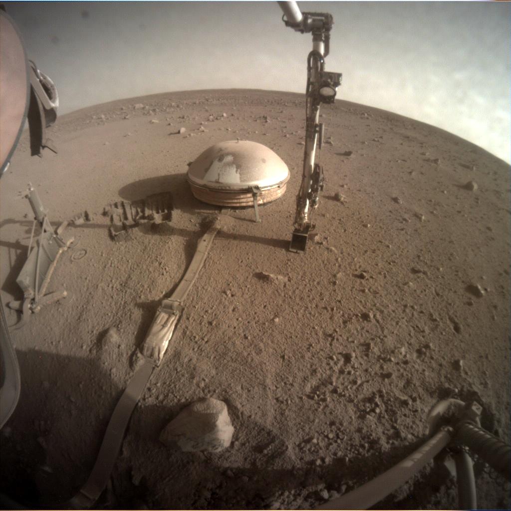Nasa's Mars lander InSight acquired this image using its Instrument Context Camera on Sol 1096