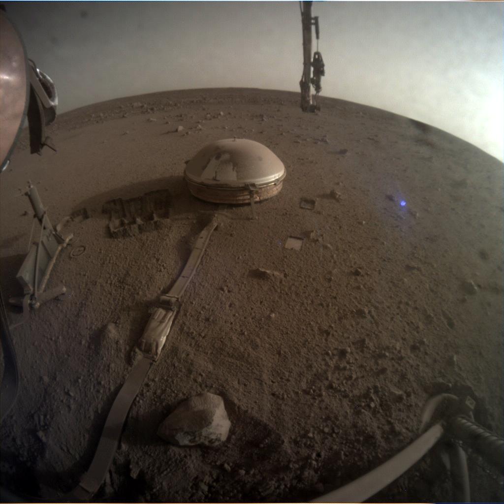 Nasa's Mars lander InSight acquired this image using its Instrument Context Camera on Sol 1170