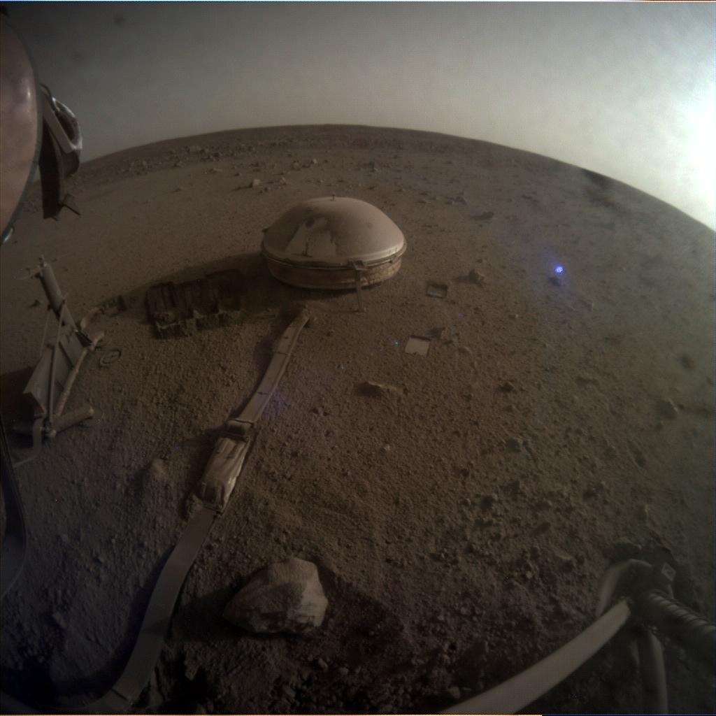 Nasa's Mars lander InSight acquired this image using its Instrument Context Camera on Sol 1198