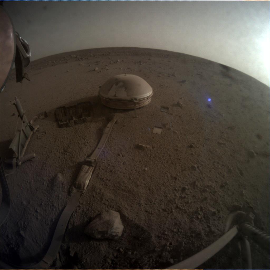 Nasa's Mars lander InSight acquired this image using its Instrument Context Camera on Sol 1205