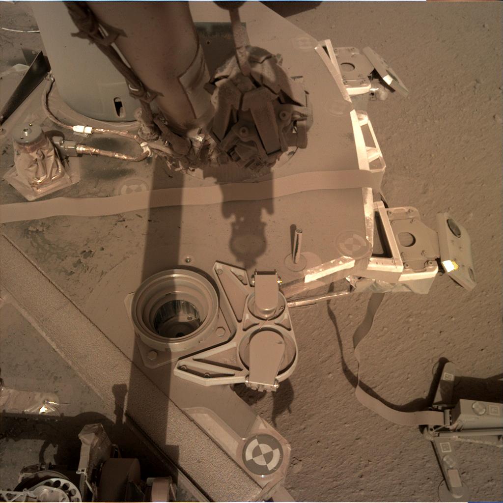 Nasa's Mars lander InSight acquired this image using its Instrument Deployment Camera on Sol 1211