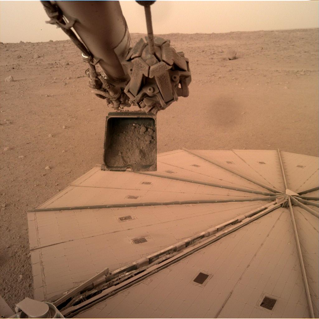 Nasa's Mars lander InSight acquired this image using its Instrument Deployment Camera on Sol 1238