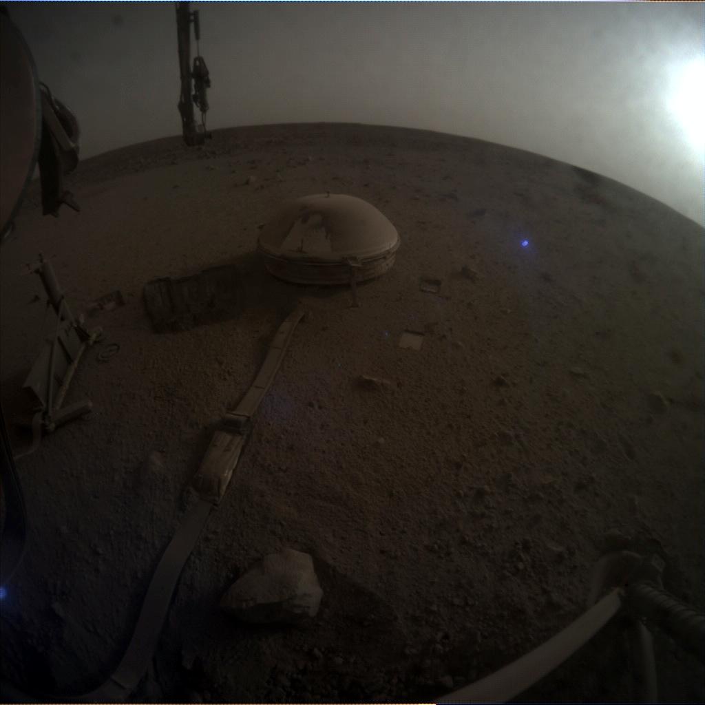 Nasa's Mars lander InSight acquired this image using its Instrument Context Camera on Sol 1253