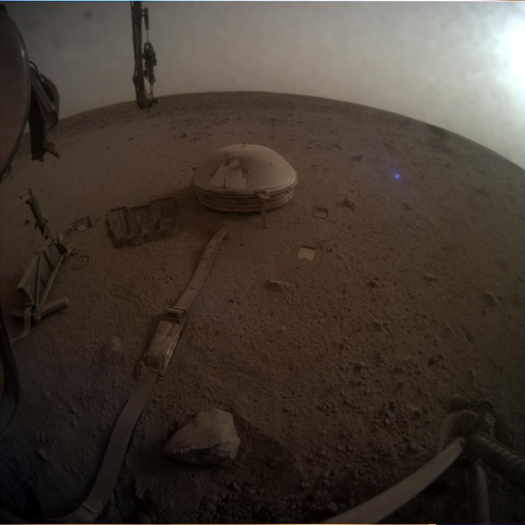 Nasa's Mars lander InSight acquired this image using its Instrument Context Camera on Sol 1371
