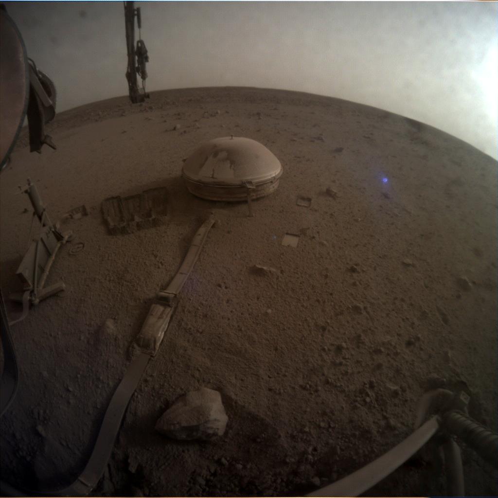 Nasa's Mars lander InSight acquired this image using its Instrument Context Camera on Sol 1392