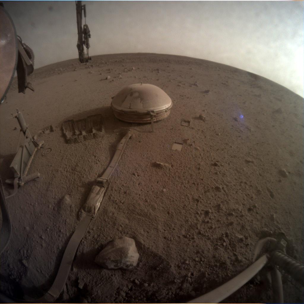 Nasa's Mars lander InSight acquired this image using its Instrument Context Camera on Sol 1428