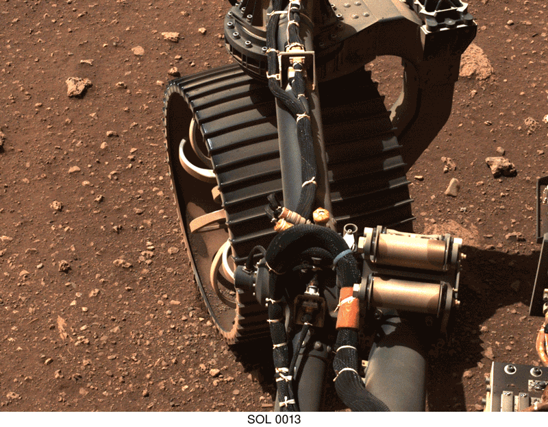 Multiple Views of Perseverance's Wheels Wiggling NASA Mars Exploration