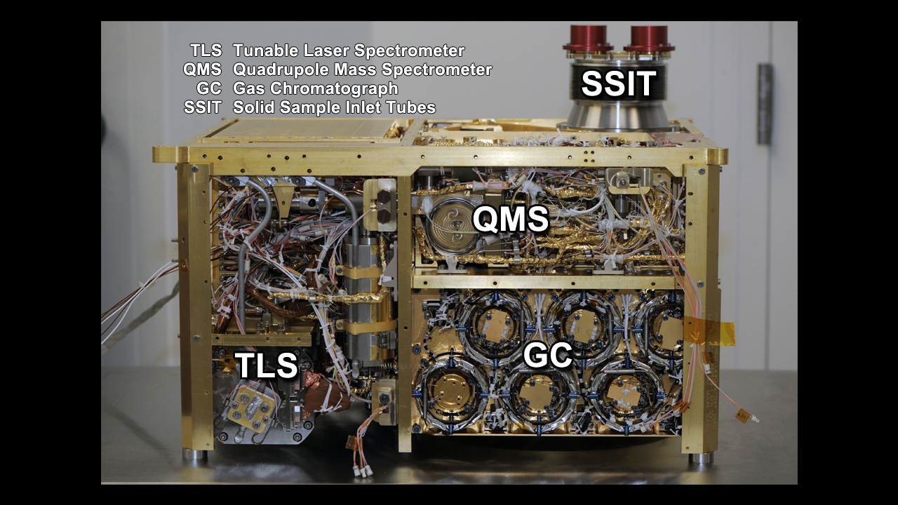 Sample Analysis at Mars Instrument, Side Panels Off (Annotated)