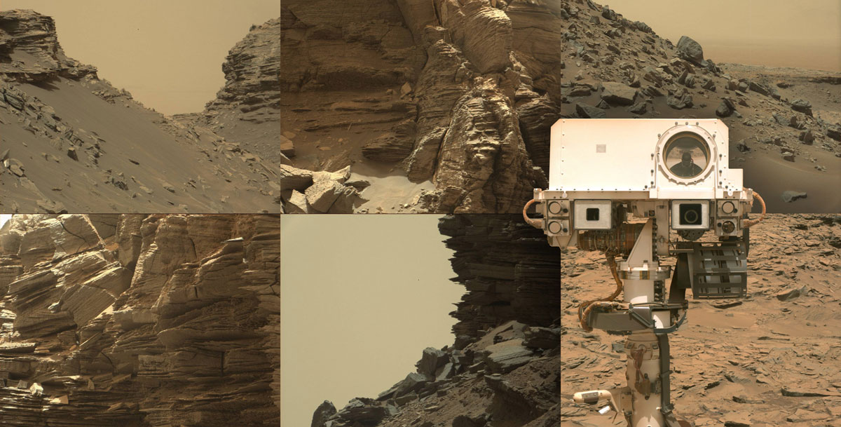 The Curiosity Rover Makes Its Way Up A Martian Mountain