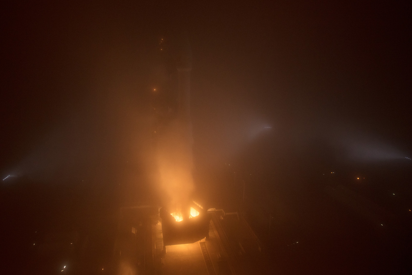 The NASA InSight spacecraft launches onboard a United Launch Alliance Atlas-V rocket, Saturday, May 5, 2018, from Vandenberg Air Force Base in California. InSight, short for Interior Exploration using Seismic Investigations, Geodesy and Heat Transport, is a Mars lander designed to study the "inner space" of Mars: its crust, mantle, and core. Credit: NASA/Bill Ingall