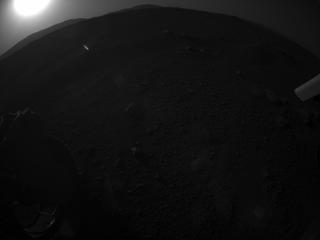 View image taken on Mars, Mars Perseverance Sol 0: Rear Left Hazard Avoidance Camera (Hazcam)