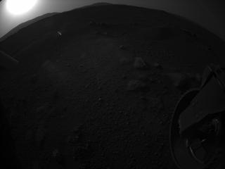 View image taken on Mars, Mars Perseverance Sol 0: Rear Right Hazard Avoidance Camera (Hazcam)