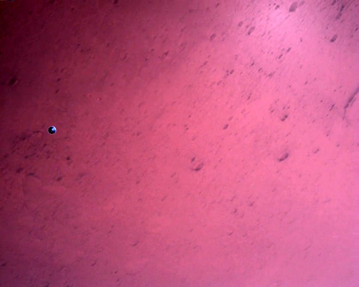This image was taken by EDL_RDCAM onboard NASA's Mars rover Perseverance on Sol 2