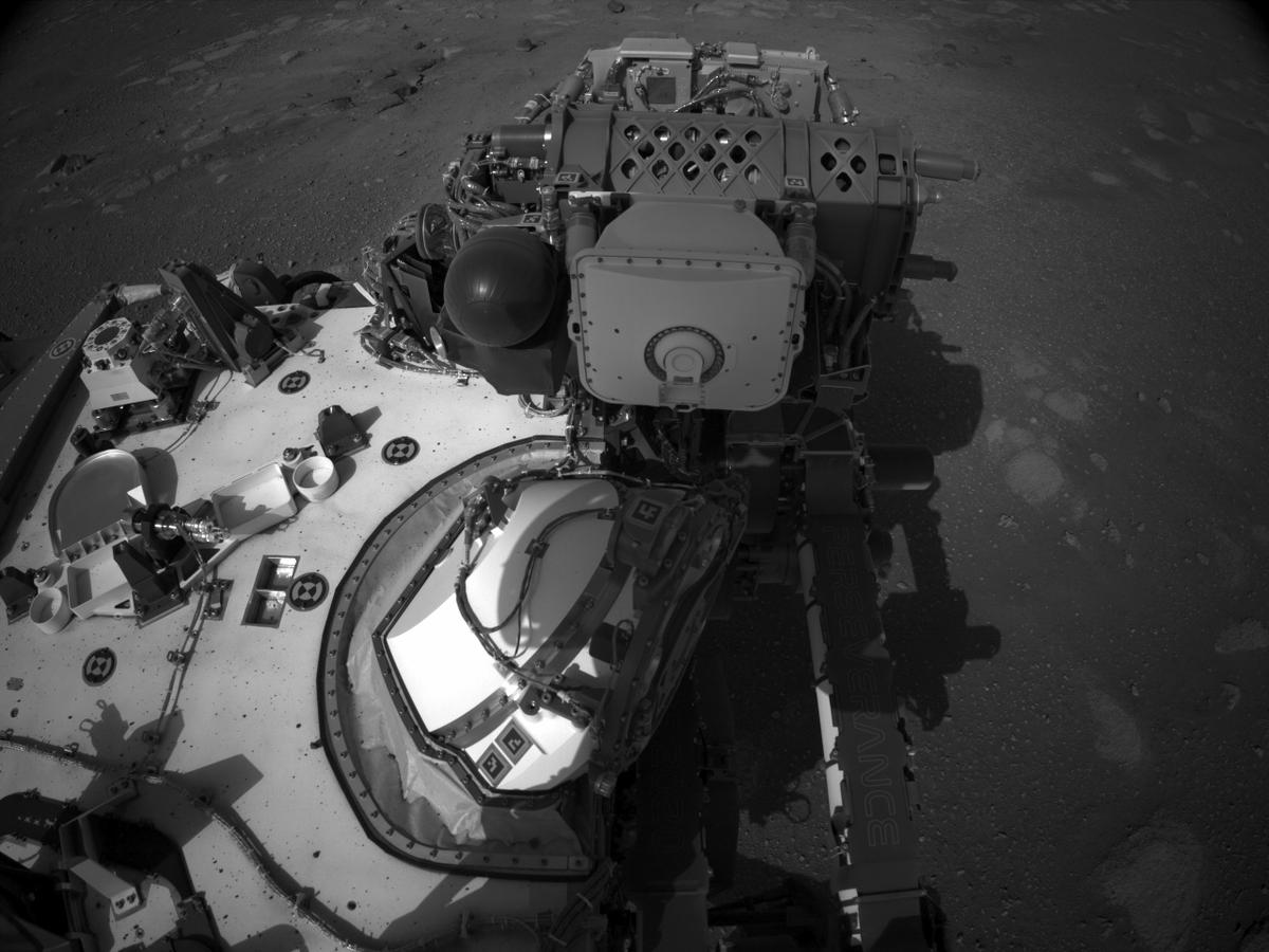 This image was taken by NAVCAM_RIGHT onboard NASA's Mars rover Perseverance on Sol 2