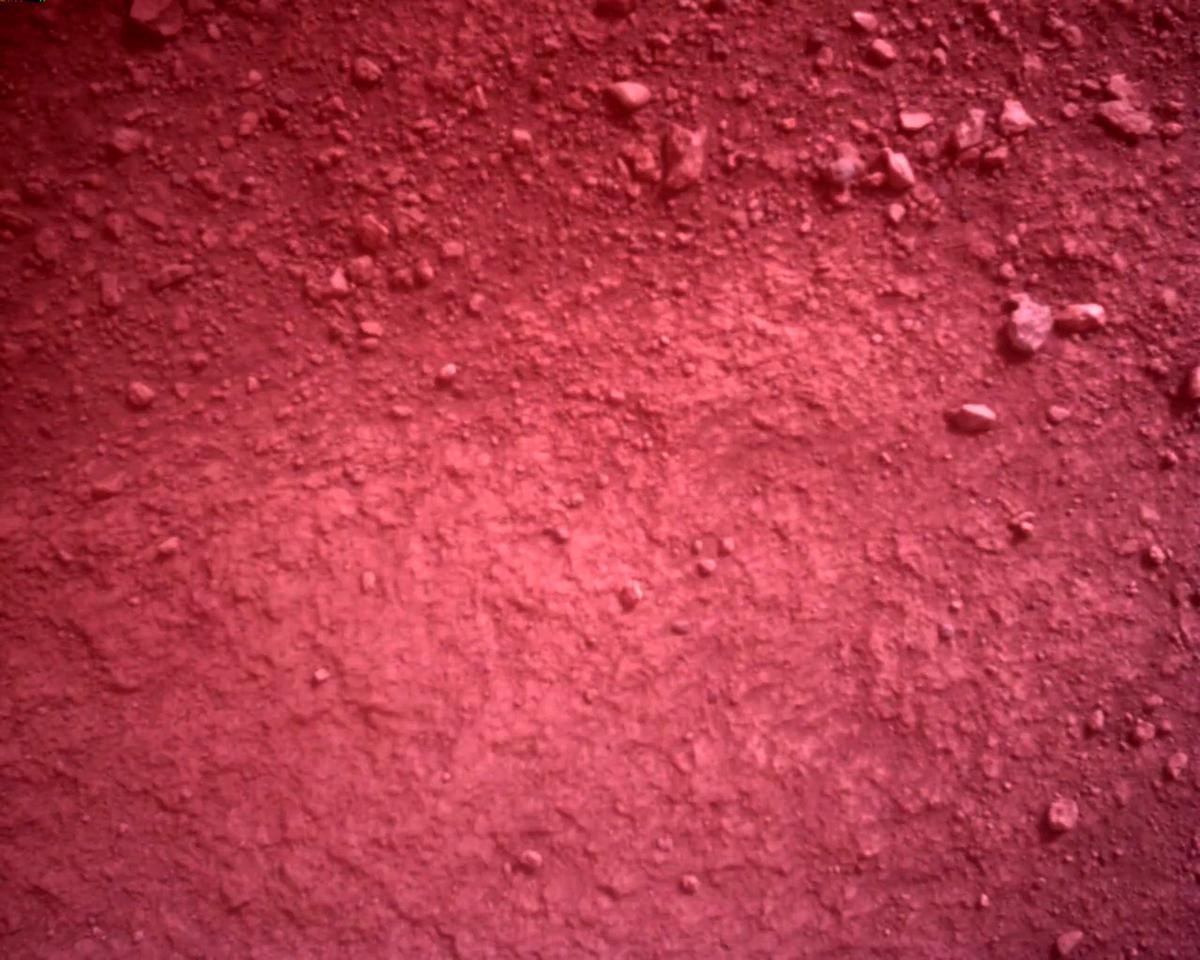 This image was taken by EDL_RDCAM onboard NASA's Mars rover Perseverance on Sol 4