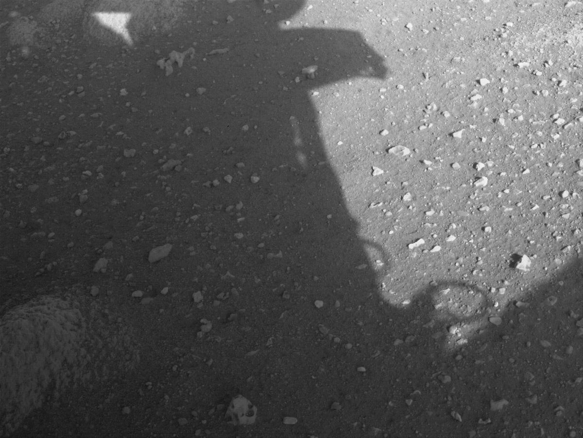 This image was taken by FRONT_HAZCAM_LEFT_A onboard NASA's Mars rover Perseverance on Sol 9